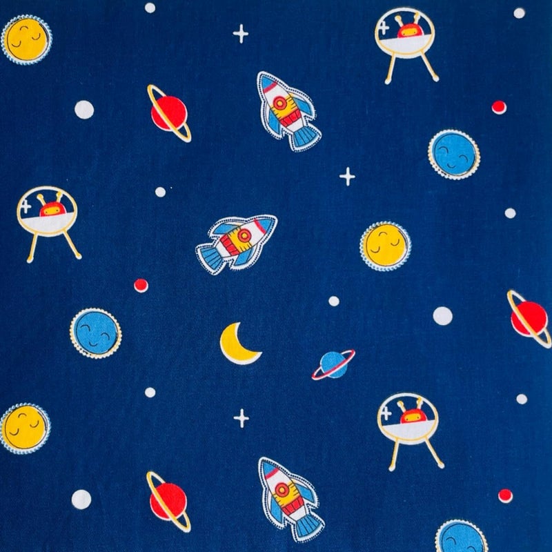 DMFR Cotton Fabric Squares 5x5 Charm Packs for Quilting 5 inch for Baby Boy Sewing Patchwork 42pcs (Galaxy Fabric) - Image 4